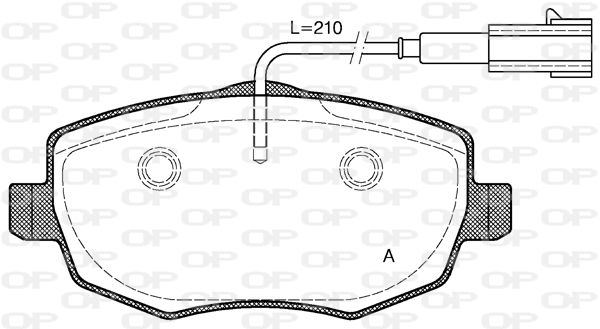 OPEN PARTS Piduriklotsi komplekt,ketaspidur BPA1099.01